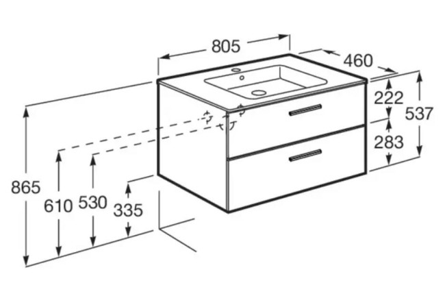 Тумба под раковину Roca Victoria 80 орех (A857470517) Тумба под раковину Roca Victoria 80 орех (A857470517)