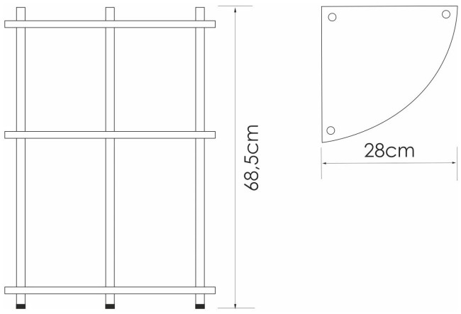 Напольная тройная угловая полка WasserKraft K-4133 глянцевый хром Напольная тройная угловая полка WasserKraft K-4133 глянцевый хром
