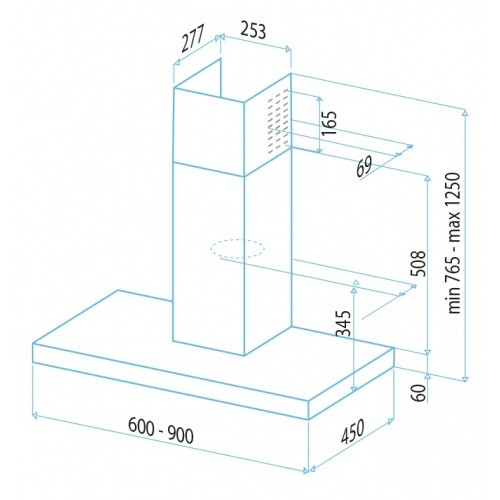 Каминная вытяжка Best Delta 900 нерж.сталь Каминная вытяжка Best Delta 900 нерж.сталь