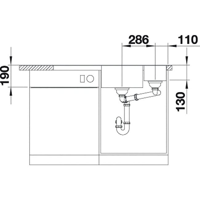 Кухонная мойка Blanco Axia III 6 S жасмин чаша слева (524648)