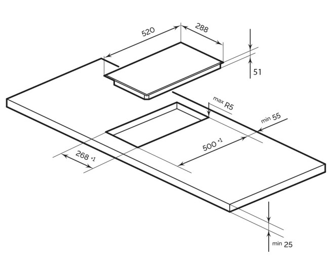 Встраиваемая электрическая варочная панель Lex EVH 320M BL