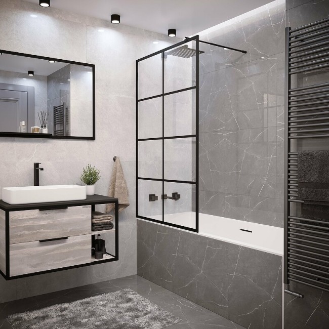 Шторка для ванной Niagara GR-10590BLACK Шторка для ванной Niagara GR-10590BLACK