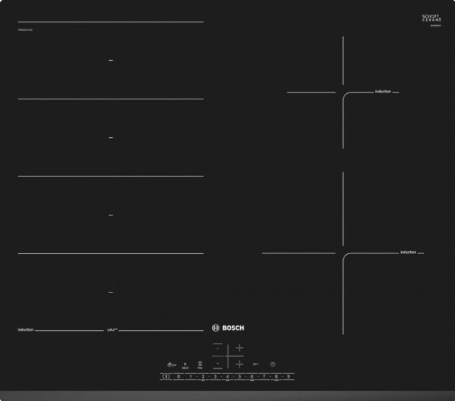 Встраиваемая индукционная варочная панель Bosch PXE631FC1E Встраиваемая индукционная варочная панель Bosch PXE631FC1E