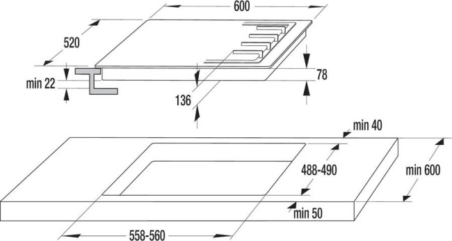 Встраиваемая газовая варочная панель Gorenje GT 641 B