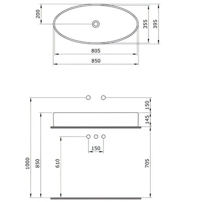 Раковина Ambassador Ritz 236T20001