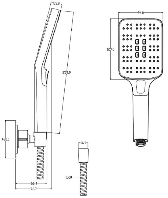 Душевой гарнитур Cersanit Ferro 64085