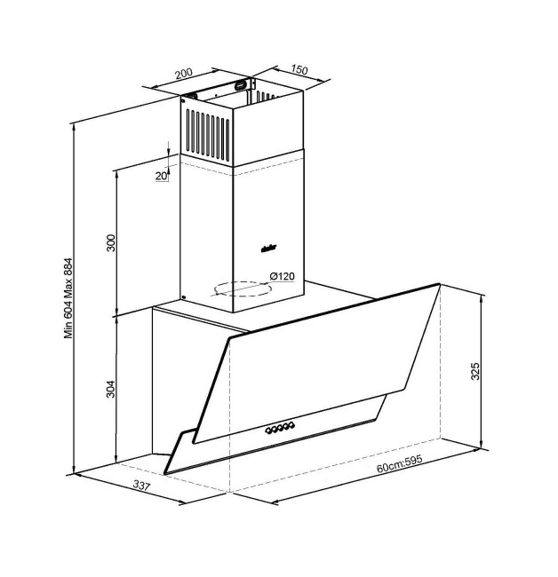 Каминная вытяжка Simfer 8611 SM