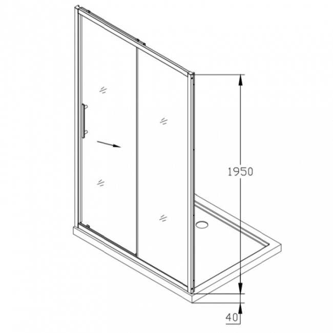 Душевая дверь SSWW LA60-Y21R (1100*1950)