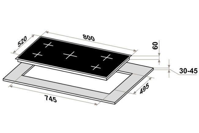Встраиваемая индукционная варочная панель Maunfeld CVI804SFDGR Встраиваемая индукционная варочная панель Maunfeld CVI804SFDGR