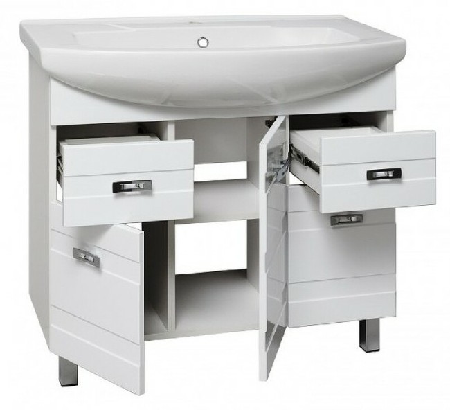 Тумба под раковину Runo Турин 85 белый (УТ000002095) Тумба под раковину Runo Турин 85 белый (УТ000002095)