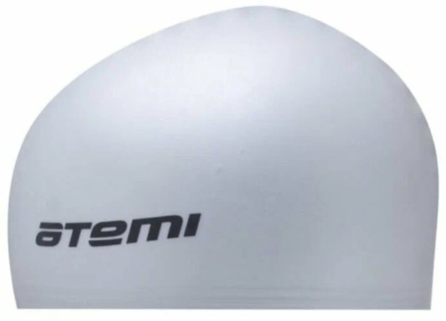 Шапочка для плавания Atemi TC308 тонкий силикон серебро
