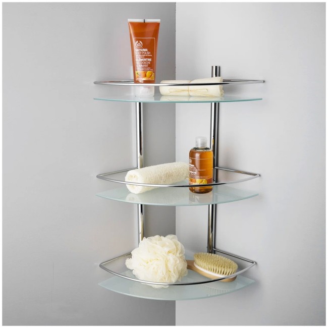 Полка стеклянная тройная WasserKraft K-3133 Полка стеклянная тройная WasserKraft K-3133