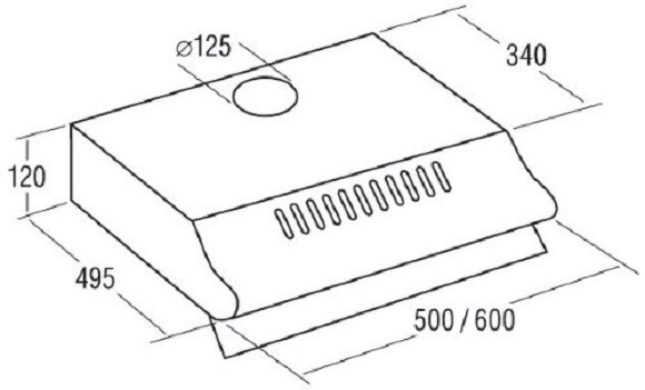 Вытяжка Cata P 3060 WH/C Вытяжка Cata P 3060 WH/C