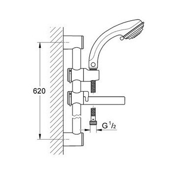 Душевая штанга Grohe Relexa plus top 4 (28656000)