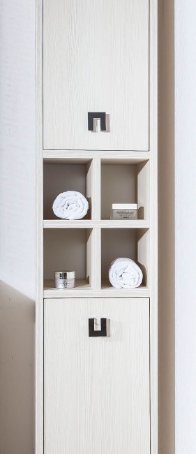 Шкаф-пенал Бриклаер Хоккайдо с корзиной светлая лиственница Шкаф-пенал Бриклаер Хоккайдо с корзиной светлая лиственница