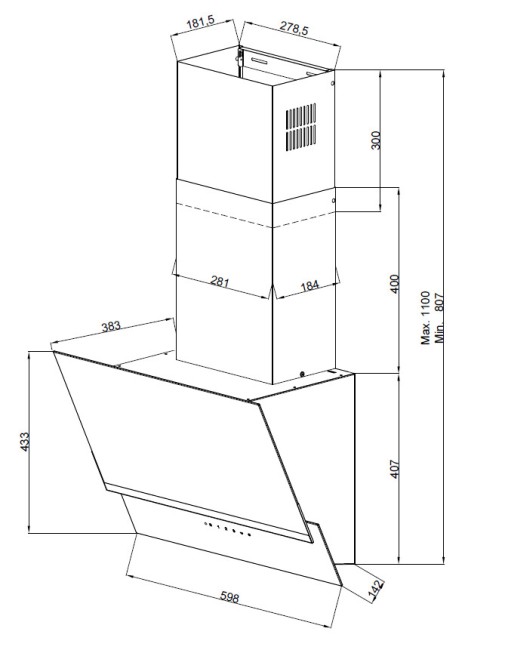 Каминная вытяжка Kuppersberg F 600 C