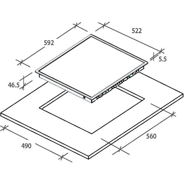 Встраиваемая электрическая варочная панель Candy CH 64 FX