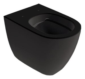 Унитаз напольный безободковый Hatria FUSION RIMLESS черный матовый (A0Y1ZA02)
