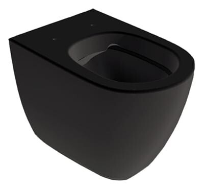 Унитаз напольный безободковый Hatria FUSION RIMLESS черный матовый (A0Y1ZA02)
