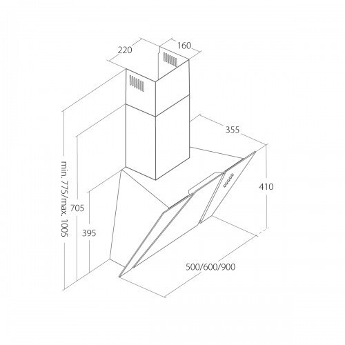 Каминная вытяжка Akpo Cetias WK-4 eco 90 WH