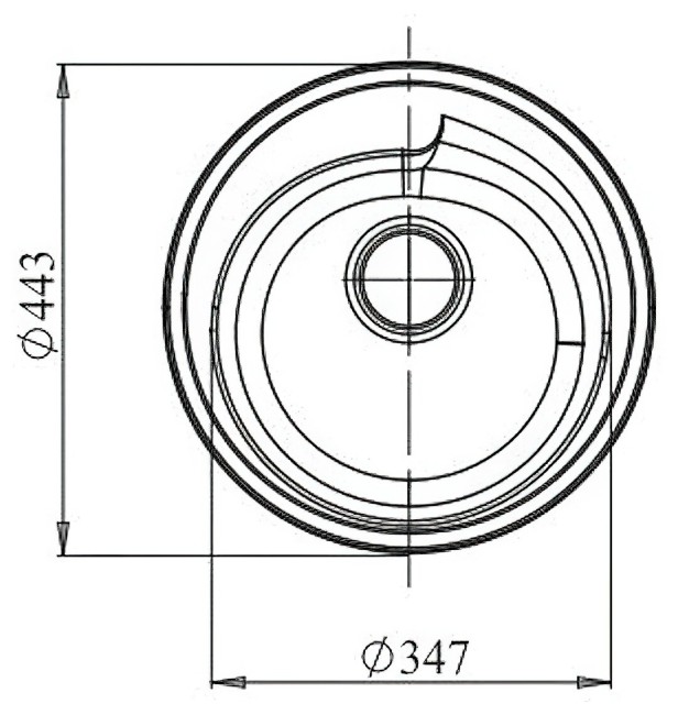 Кухонная мойка GranFest Rondo круглая GF-R450 светло-розовый Кухонная мойка GranFest Rondo круглая GF-R450 светло-розовый
