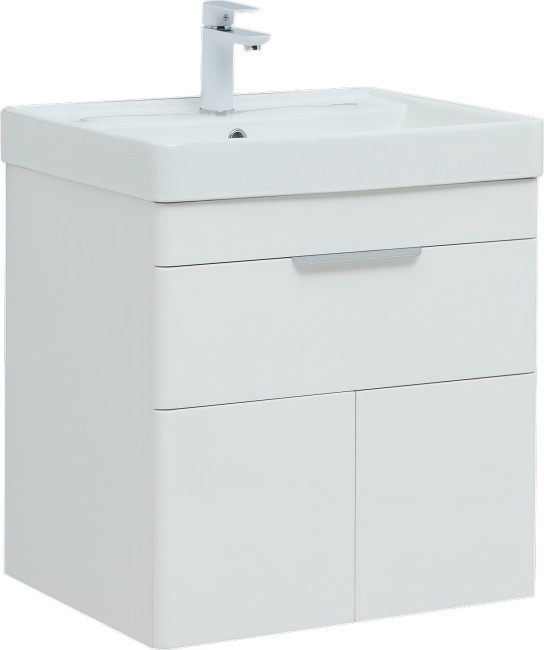 Тумба с раковиной Aquanet Ирис new 70 подвесная белый глянец (312428) Тумба с раковиной Aquanet Ирис new 70 подвесная белый глянец (312428)