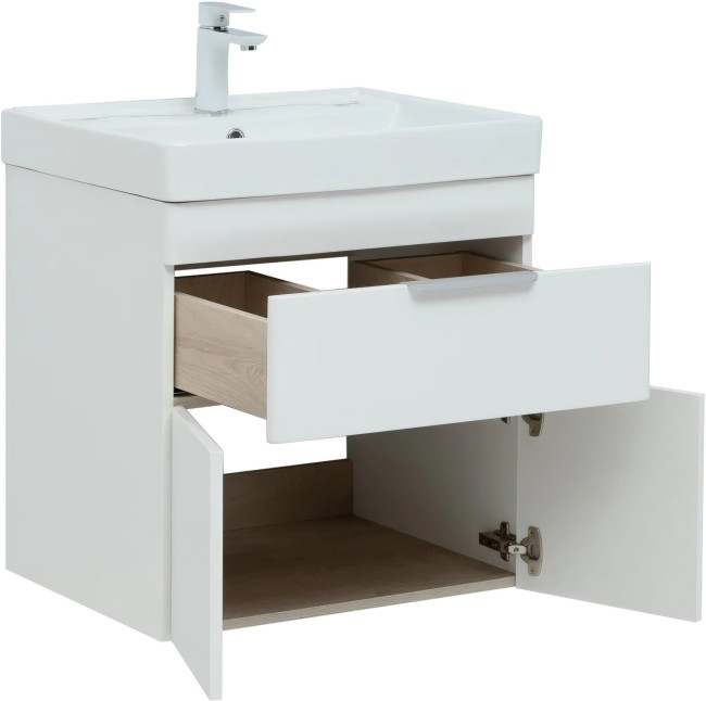 Тумба с раковиной Aquanet Ирис new 70 подвесная белый глянец (312428) Тумба с раковиной Aquanet Ирис new 70 подвесная белый глянец (312428)