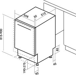 Встраиваемая посудомоечная машина MBS DW-601