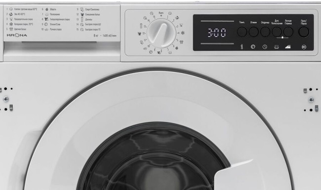 Встраиваемая стиральная машина Kronasteel KALISA 1400 8K WHITE KRWM108