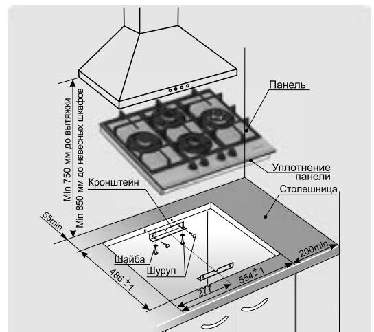 Встраиваемая газовая варочная панель Gefest ПВГ 2231-01 К36