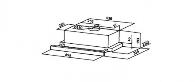 Встраиваемая вытяжка Weissgauff TEL 06 WHR Встраиваемая вытяжка Weissgauff TEL 06 WHR