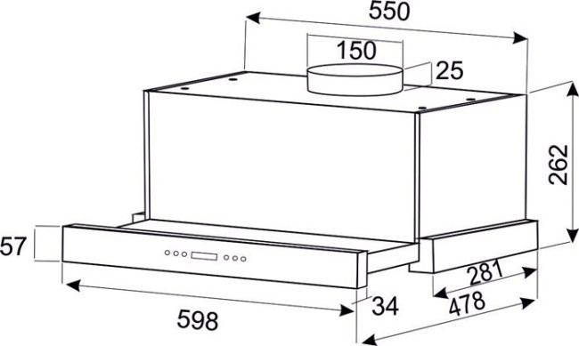 Встраиваемая вытяжка Exiteq EX-1146 white