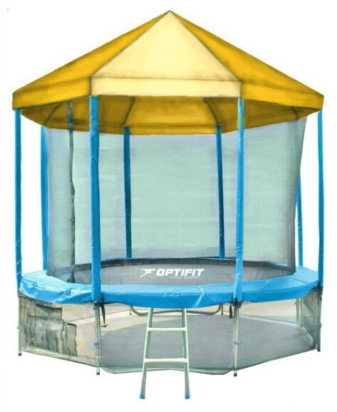 Батут Optifit Like 10ft Blue с желтой крышей