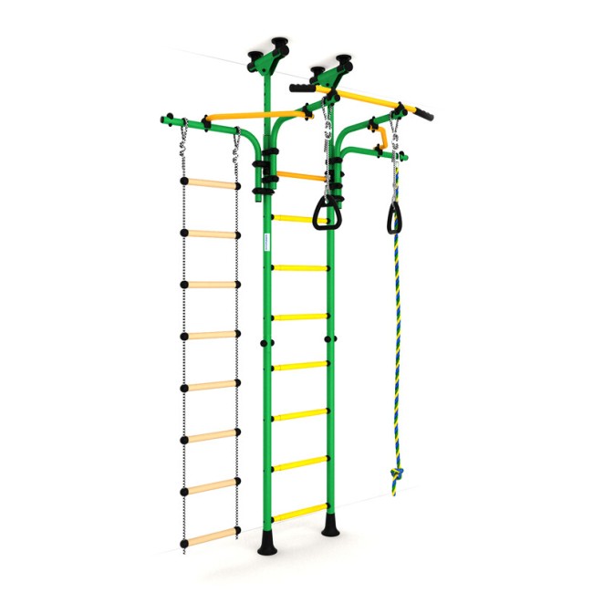 Шведская стенка Romana Карусель R5 зеленый/желтый