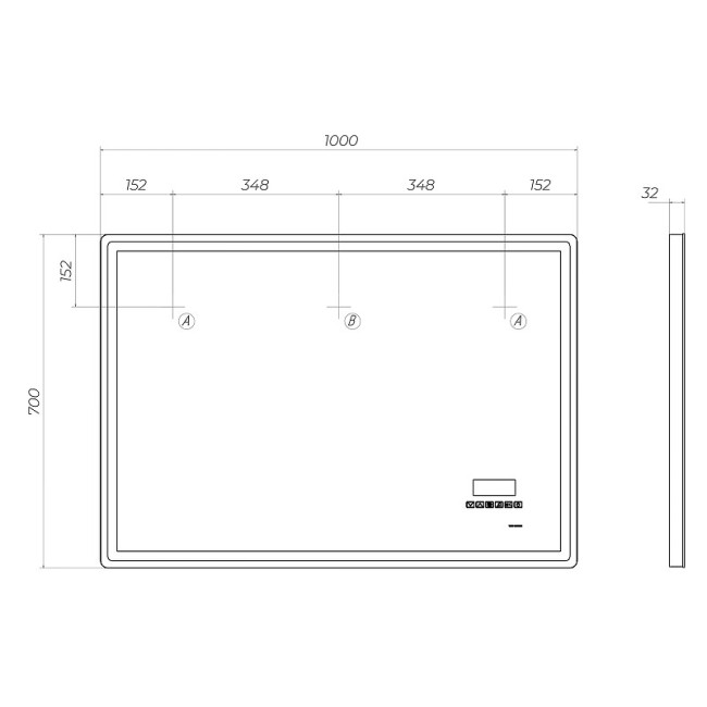 Зеркало Vigo z.GEO.100.Media