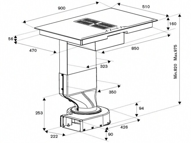 Встраиваемая индукционная варочная панель Bertazzoni P904ICHNE Встраиваемая индукционная варочная панель Bertazzoni P904ICHNE