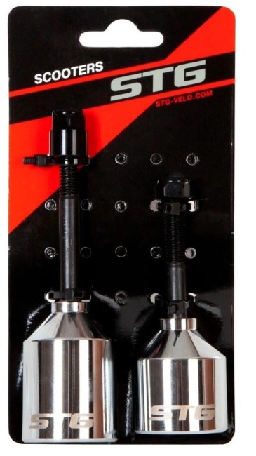 Пеги для трюкового самоката с осью STG серебр Х99084