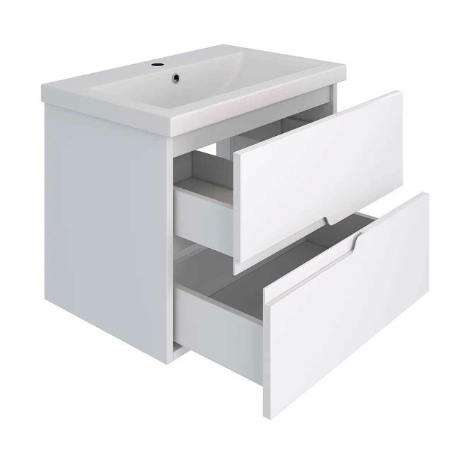 Тумба под раковину Runo Стокгольм 60 белый (00-00001123)