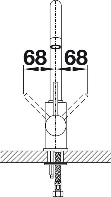 Кухонный комплект Blanco RIONA 45 Silgranit жасмин (521399) + MIDA жасмин (524205) 521399M2