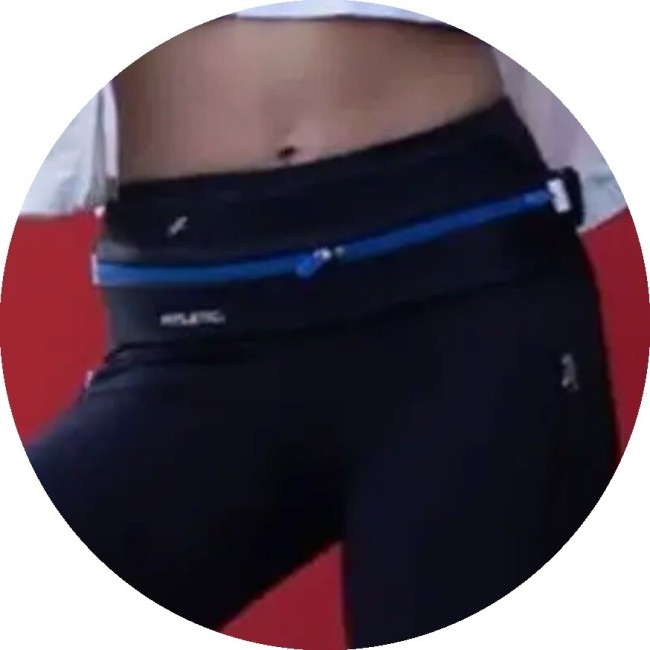 Беговая сумка на пояс Fitletic Bolt серый/зеленый Беговая сумка на пояс Fitletic Bolt серый/зеленый