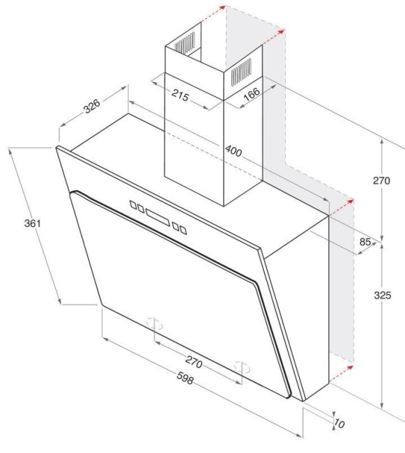 Каминная вытяжка Indesit IHVP 6.4 LL K
