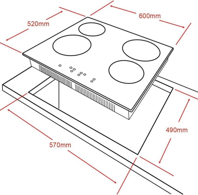Встраиваемая электрическая варочная панель Ginzzu HCC-439