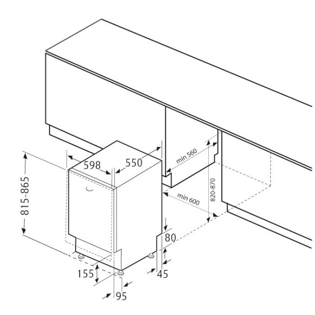 Встраиваемая посудомоечная машина Krona Kaskata 60 BI