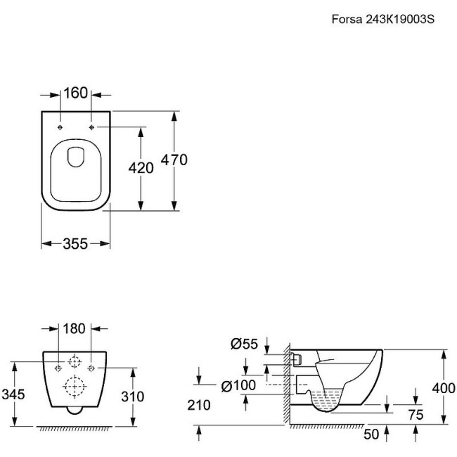 Унитаз Ambassador Forsa 243K19003S Унитаз Ambassador Forsa 243K19003S