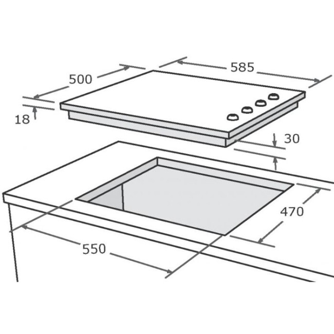 Встраиваемая газовая варочная панель Nardi FH 40 HAV A Встраиваемая газовая варочная панель Nardi FH 40 HAV A
