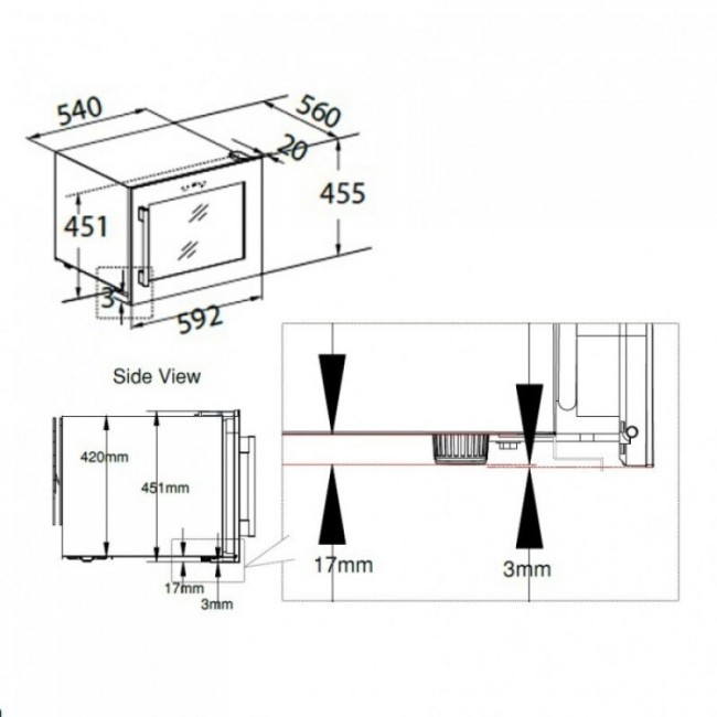 Встраиваемый винный шкаф Dunavox DX-24.56BSK(В) (петли слева) Встраиваемый винный шкаф Dunavox DX-24.56BSK(В) (петли слева)