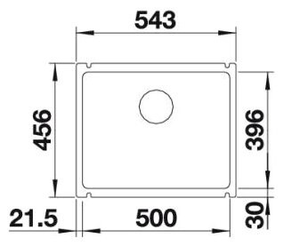 Кухонная мойка Blanco Subline 500-U черный (523740)