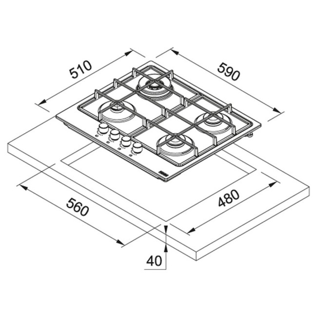 Встраиваемая газовая варочная панель Franke FHSM 604 3G DC XS C (106.0554.391) Встраиваемая газовая варочная панель Franke FHSM 604 3G DC XS C (106.0554.391)