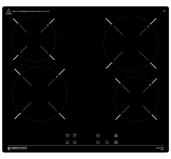Встраиваемая электрическая варочная панель Meferi MEH604BK Light Встраиваемая электрическая варочная панель Meferi MEH604BK Light