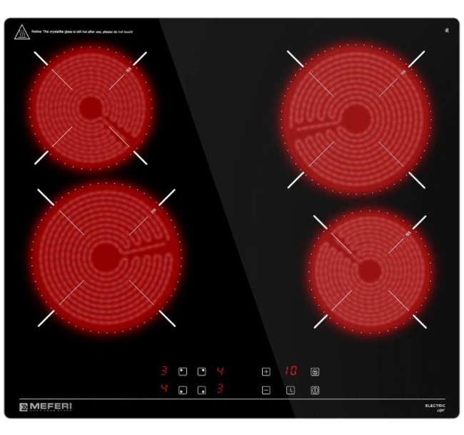 Встраиваемая электрическая варочная панель Meferi MEH604BK Light Встраиваемая электрическая варочная панель Meferi MEH604BK Light
